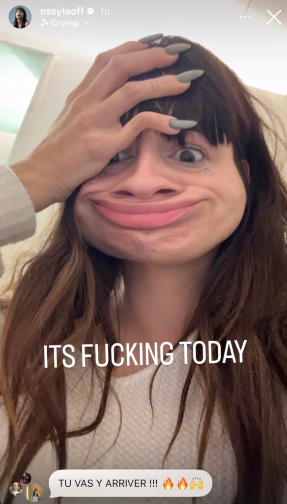 Dinsdagochtend postte Essyla nog een komisch vervormde selfie online.