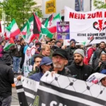 Duizend betogers in Wenen: "Israël hoort niet thuis op Eurovision".